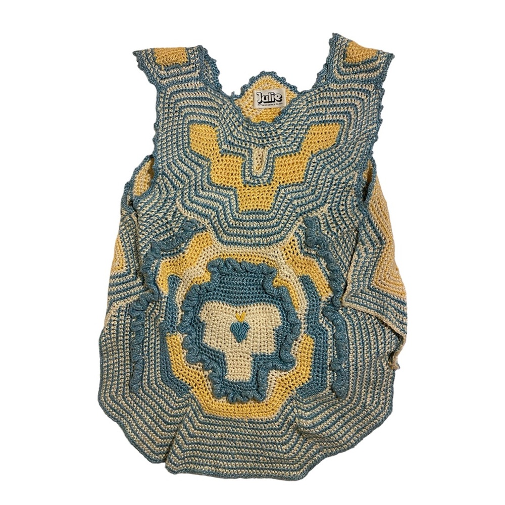 Vintage crochet sweater vest